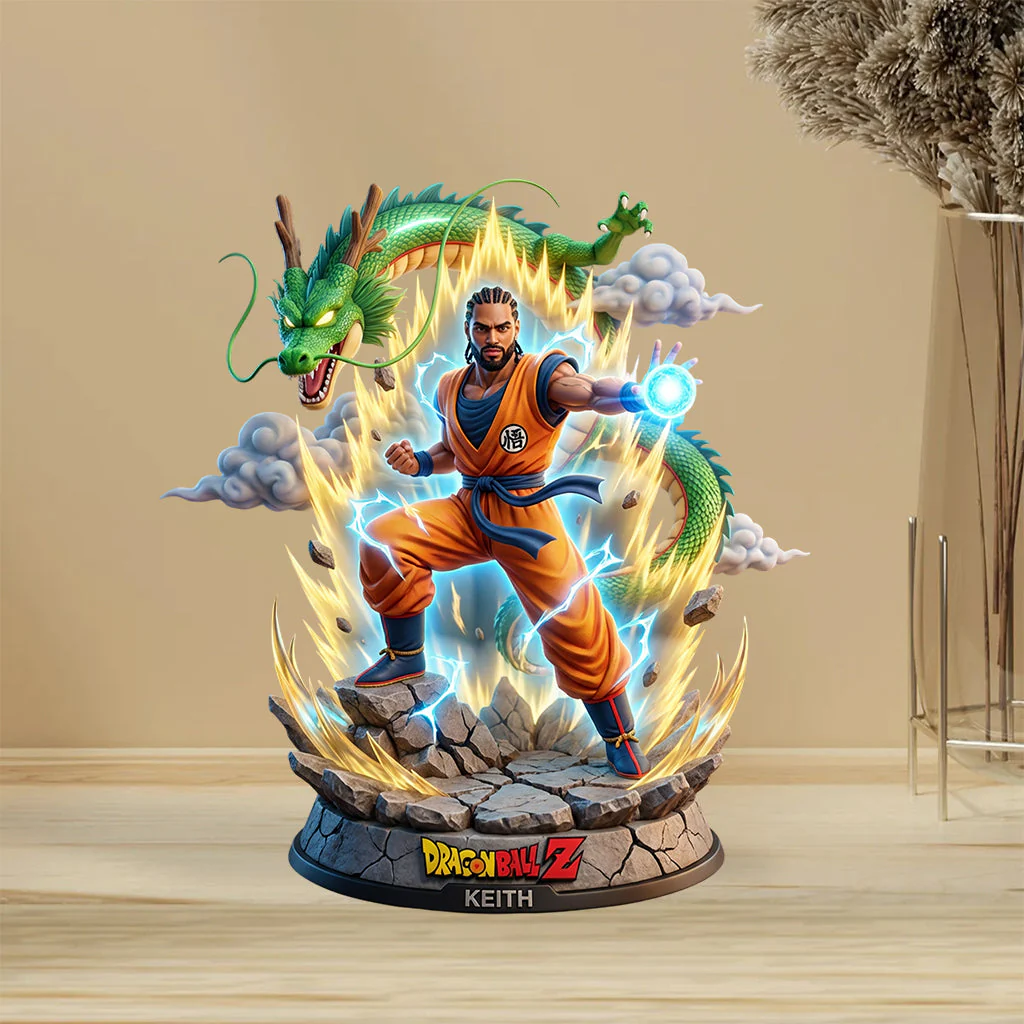 Custom Any Photo The Dragon Hero - Personalized Seven Balls Custom Shaped Acrylic Plaque