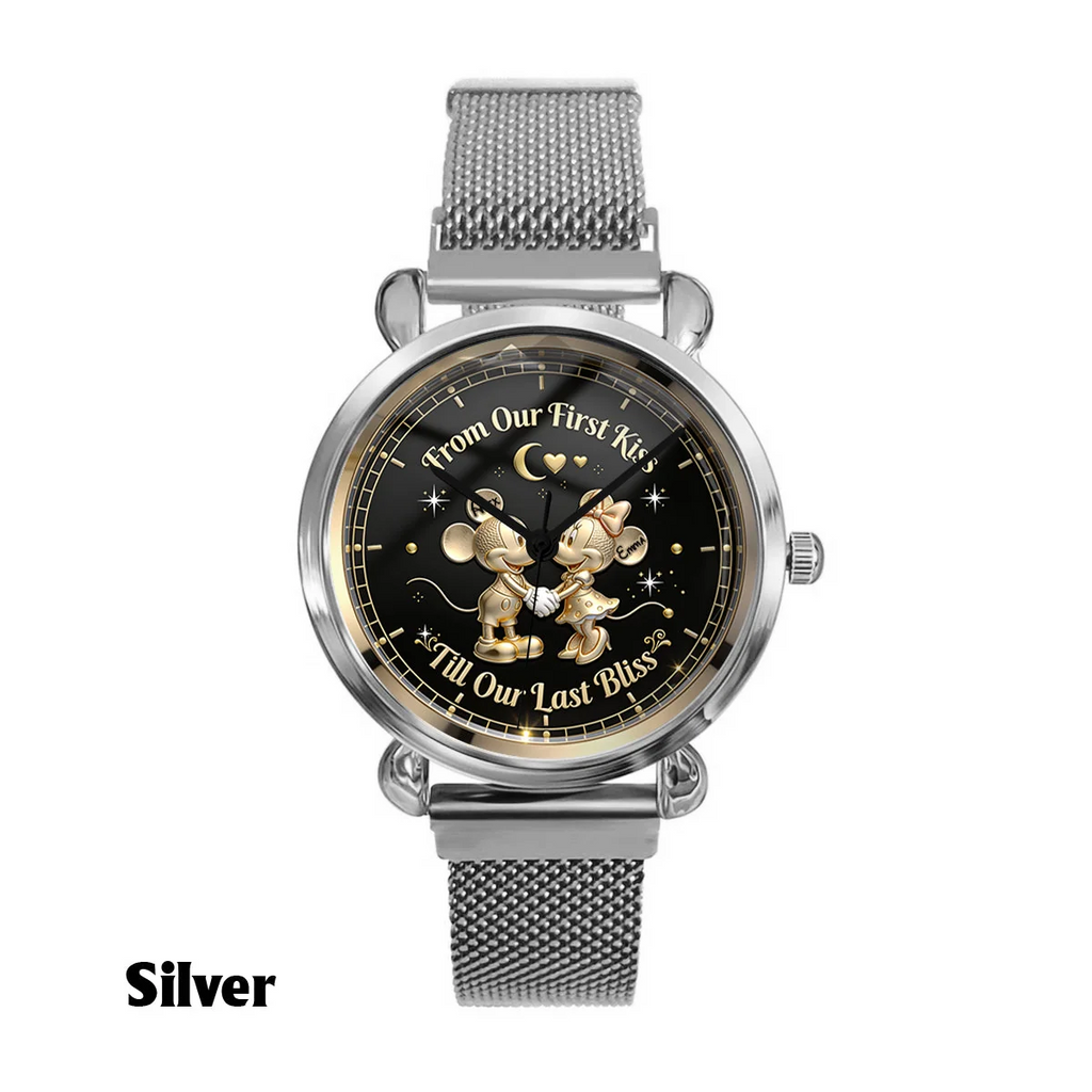 From Our First Kiss Till Our Last Bliss - Personalized Mouse Women Hand Watch