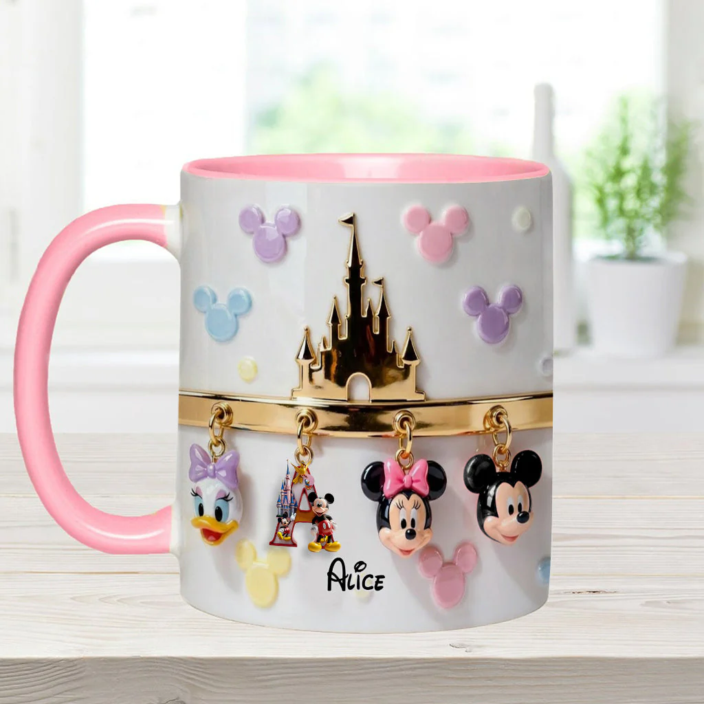 Magical Initial Name Letter - Personalized Mouse Accent Mug