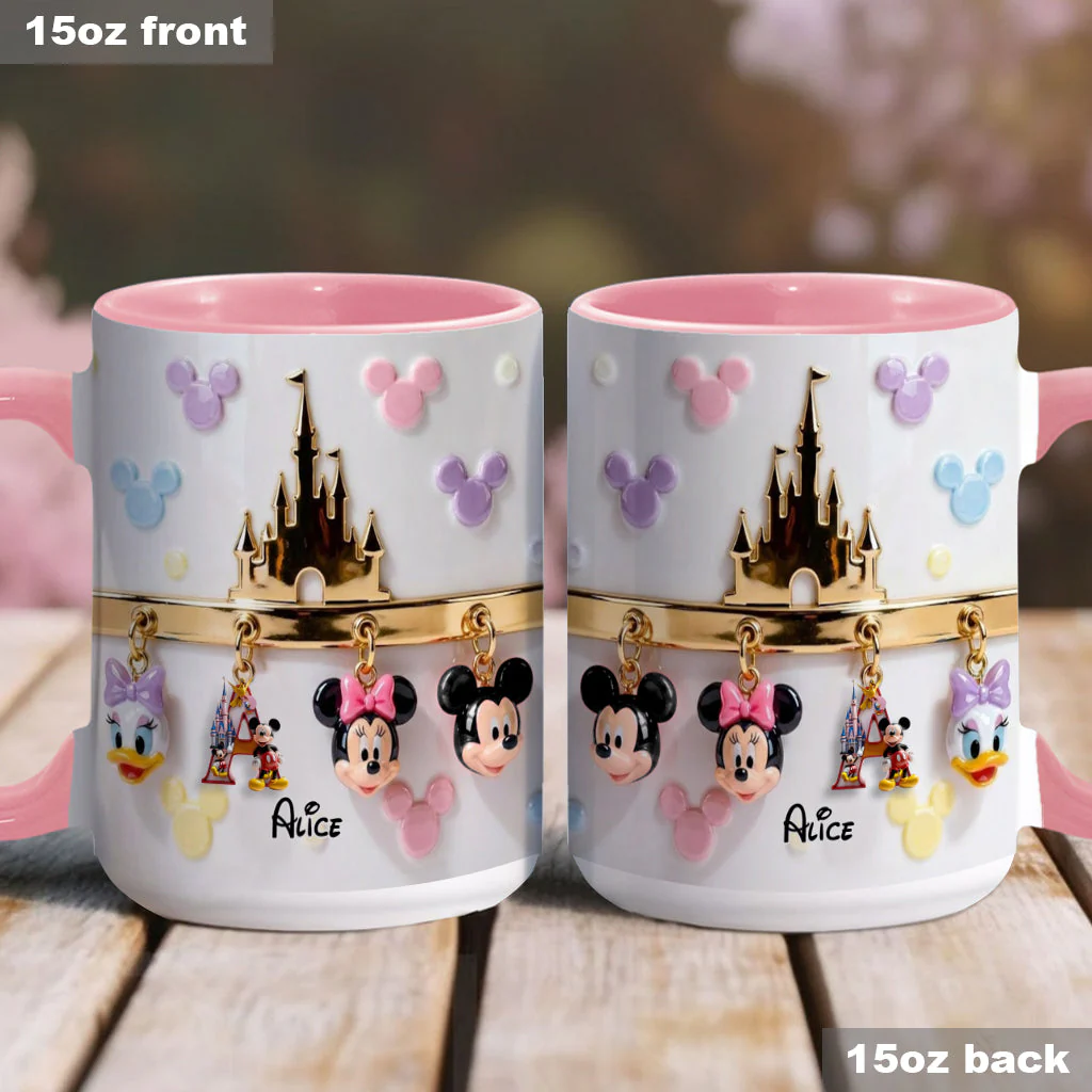 Magical Initial Name Letter - Personalized Mouse Accent Mug