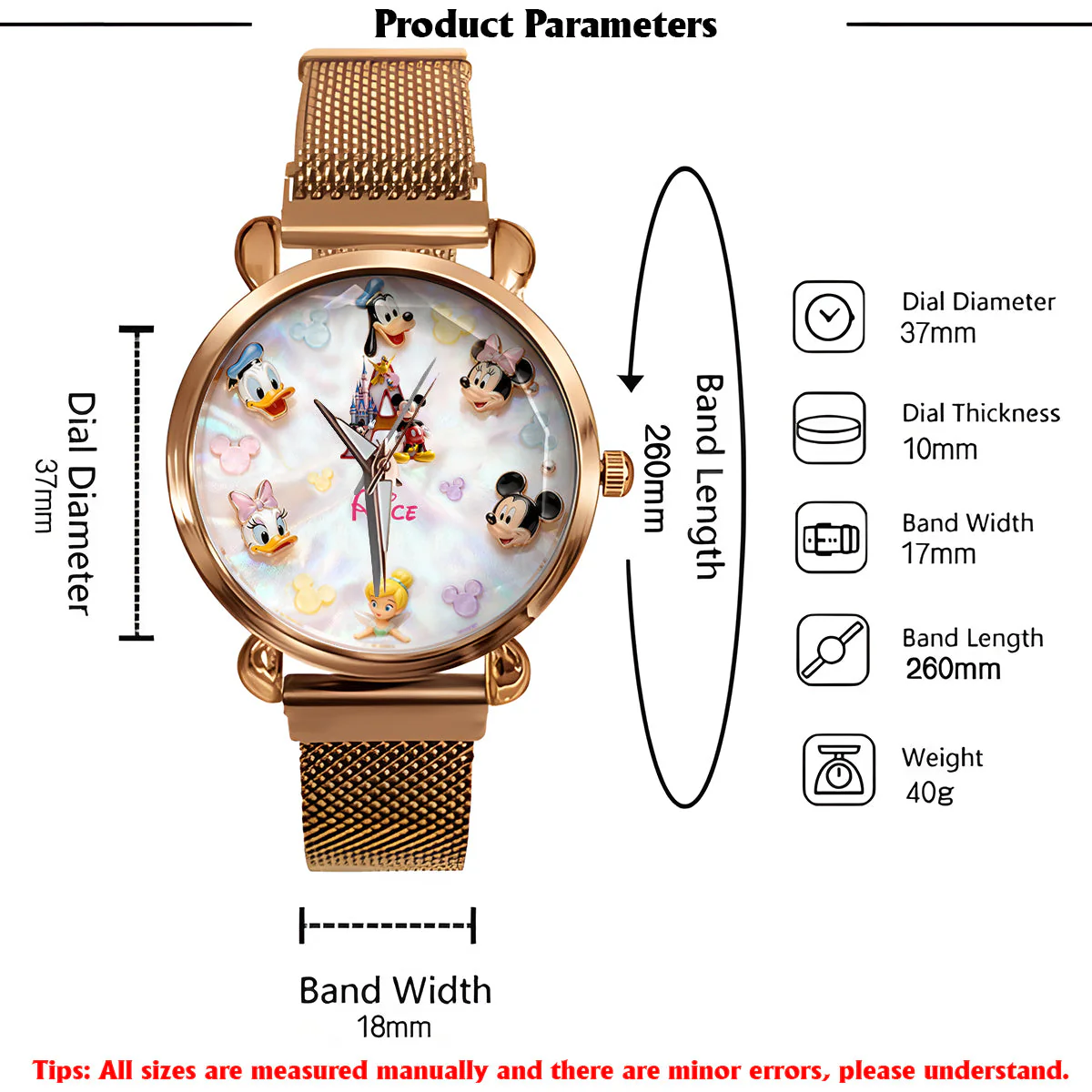 Magic Letter - Personalized Mouse Women Hand Watch