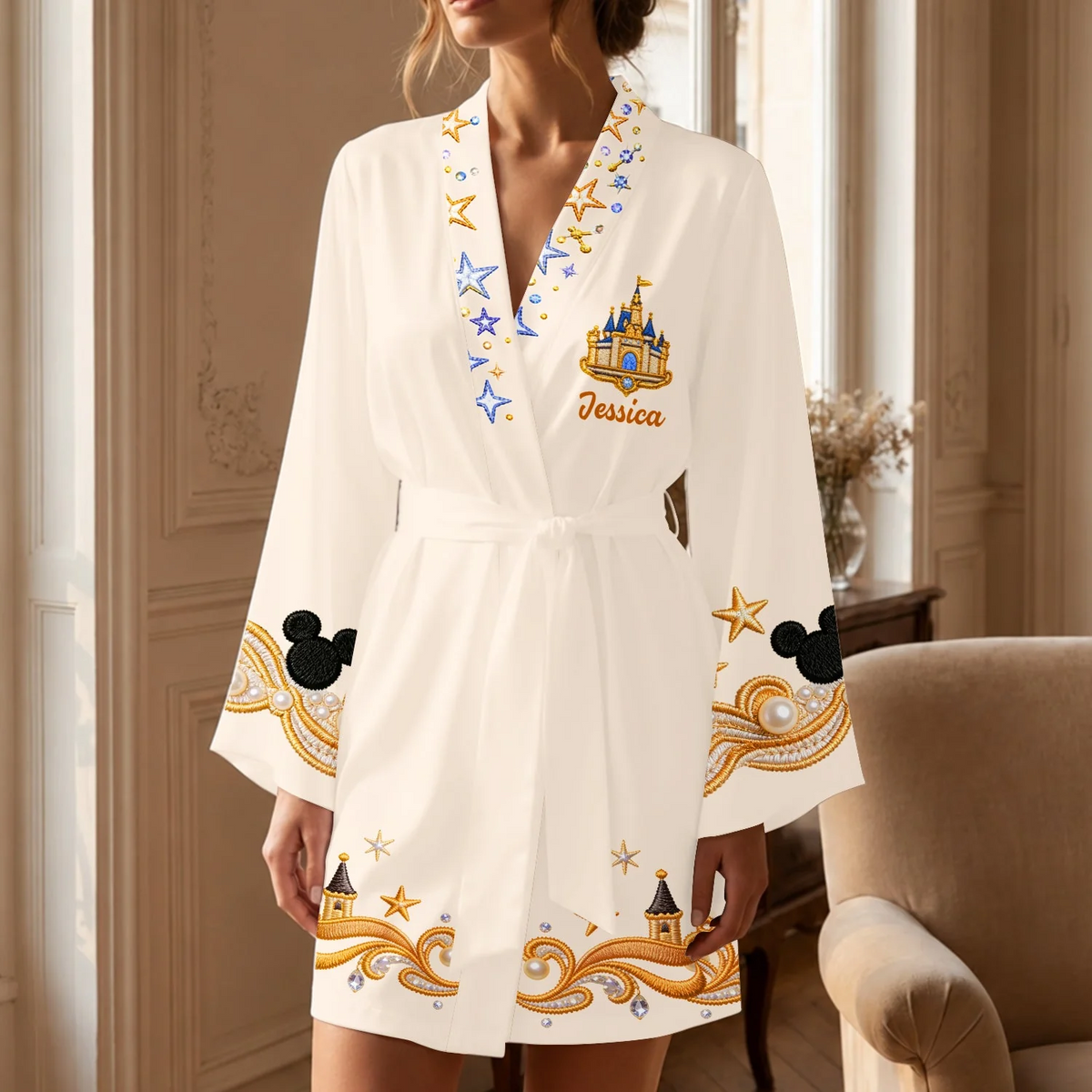 Believe In Magic - Personalized Dream Trip Women’s Satin Robe