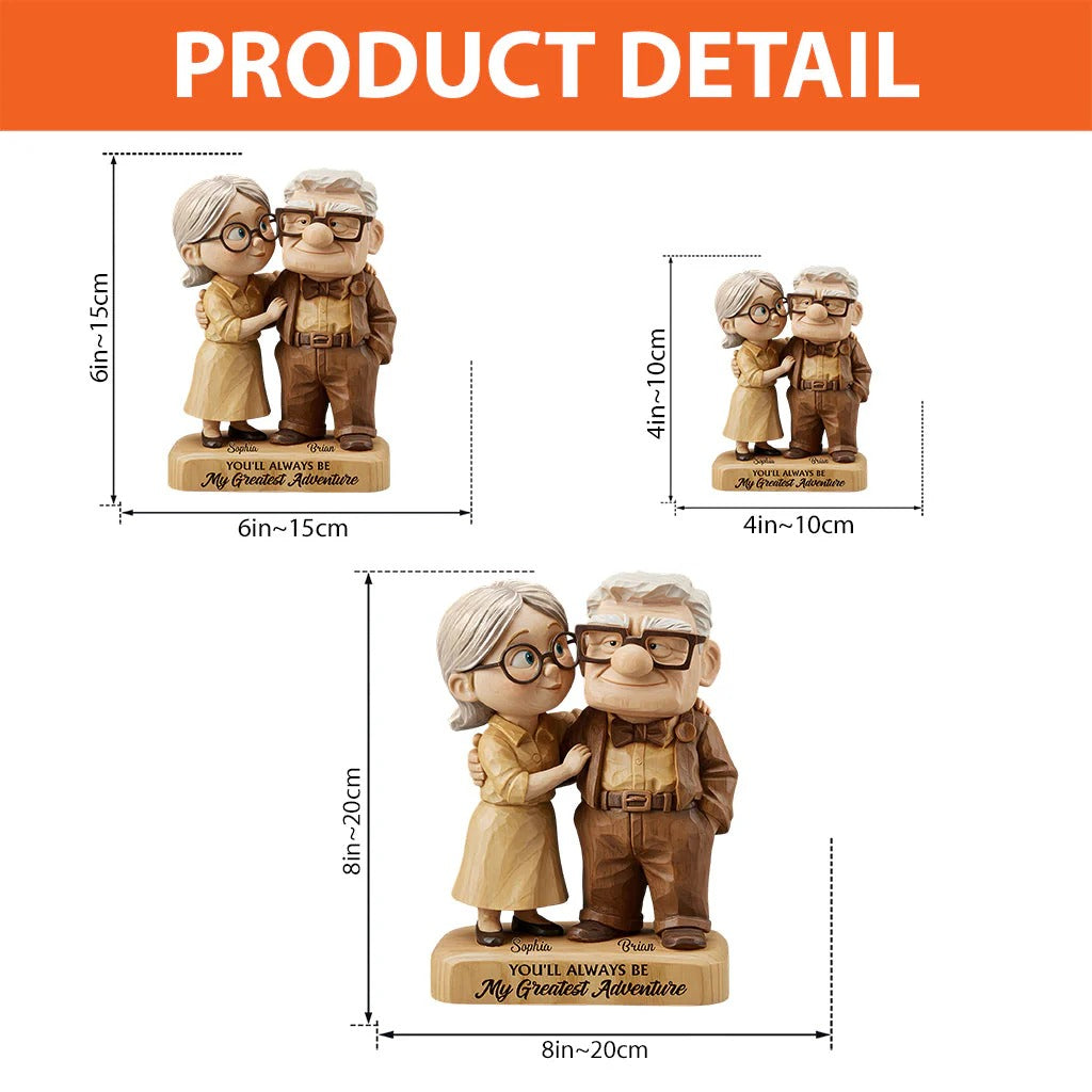 You Are My Greatest Adventure 3 - Personalized Couple Custom Shaped Acrylic Plaque