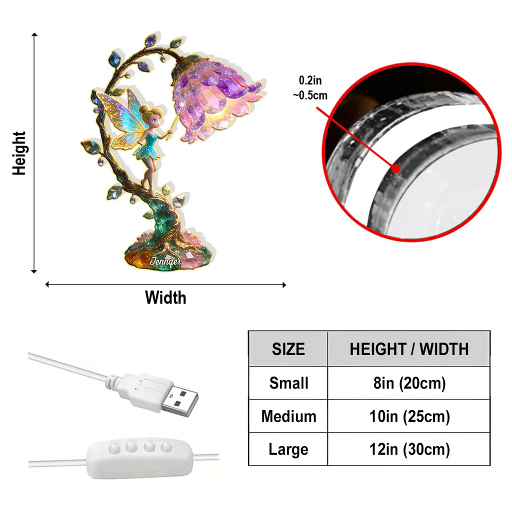 Fairy Flower - Personalized Dream Trip Acrylic LED Night Light