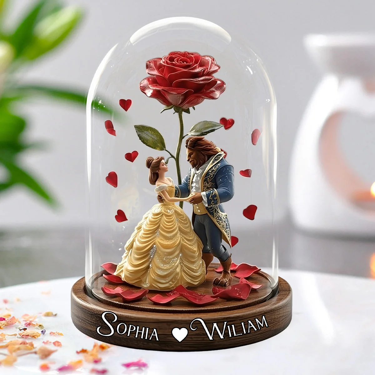 Tale As Old As Time 2 - Personalized Couple Custom Shaped Acrylic Plaque
