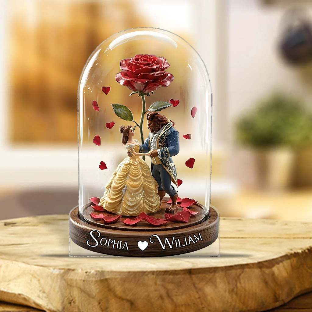Tale As Old As Time 2 - Personalized Couple Custom Shaped Acrylic Plaque