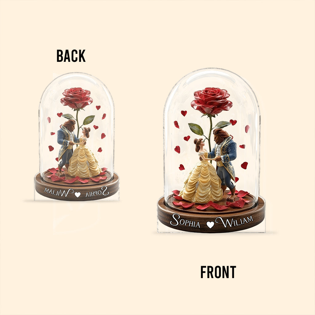 Tale As Old As Time 2 - Personalized Couple Custom Shaped Acrylic Plaque