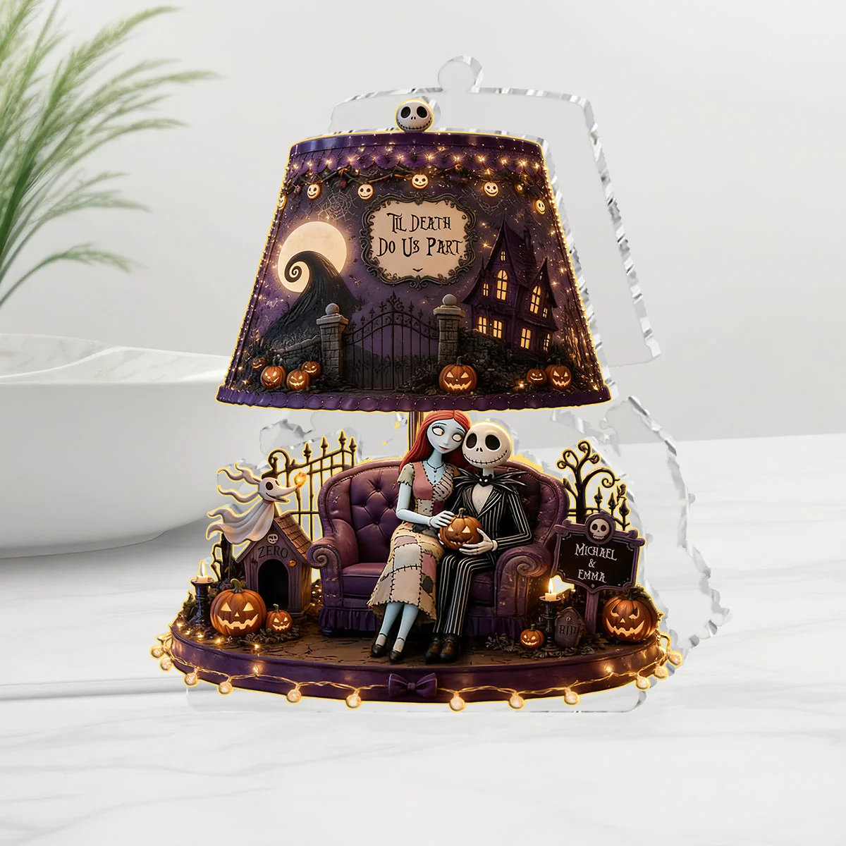 Til Death Do Us Part - Personalized Nightmare Acrylic LED Night Light