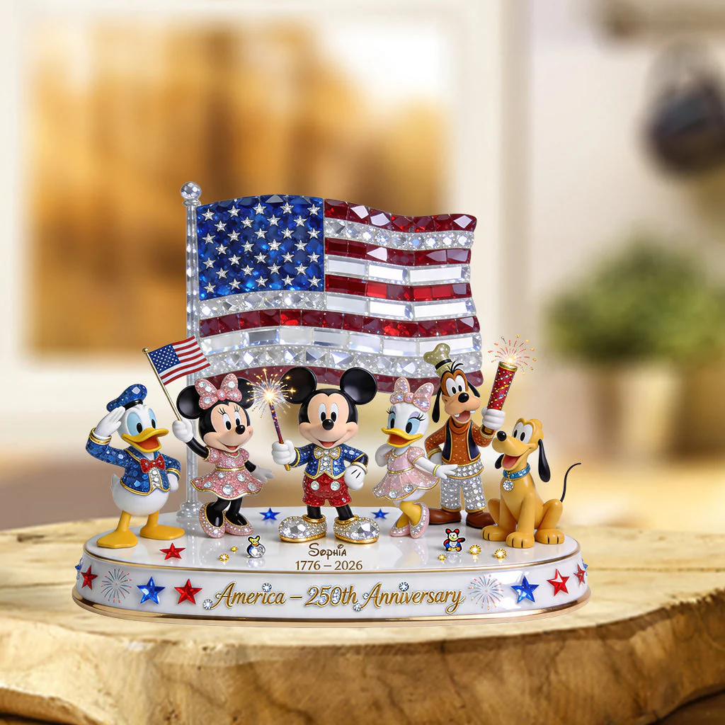 USA 250th Anniversary - Personalized Mouse Custom Shaped Acrylic Plaque
