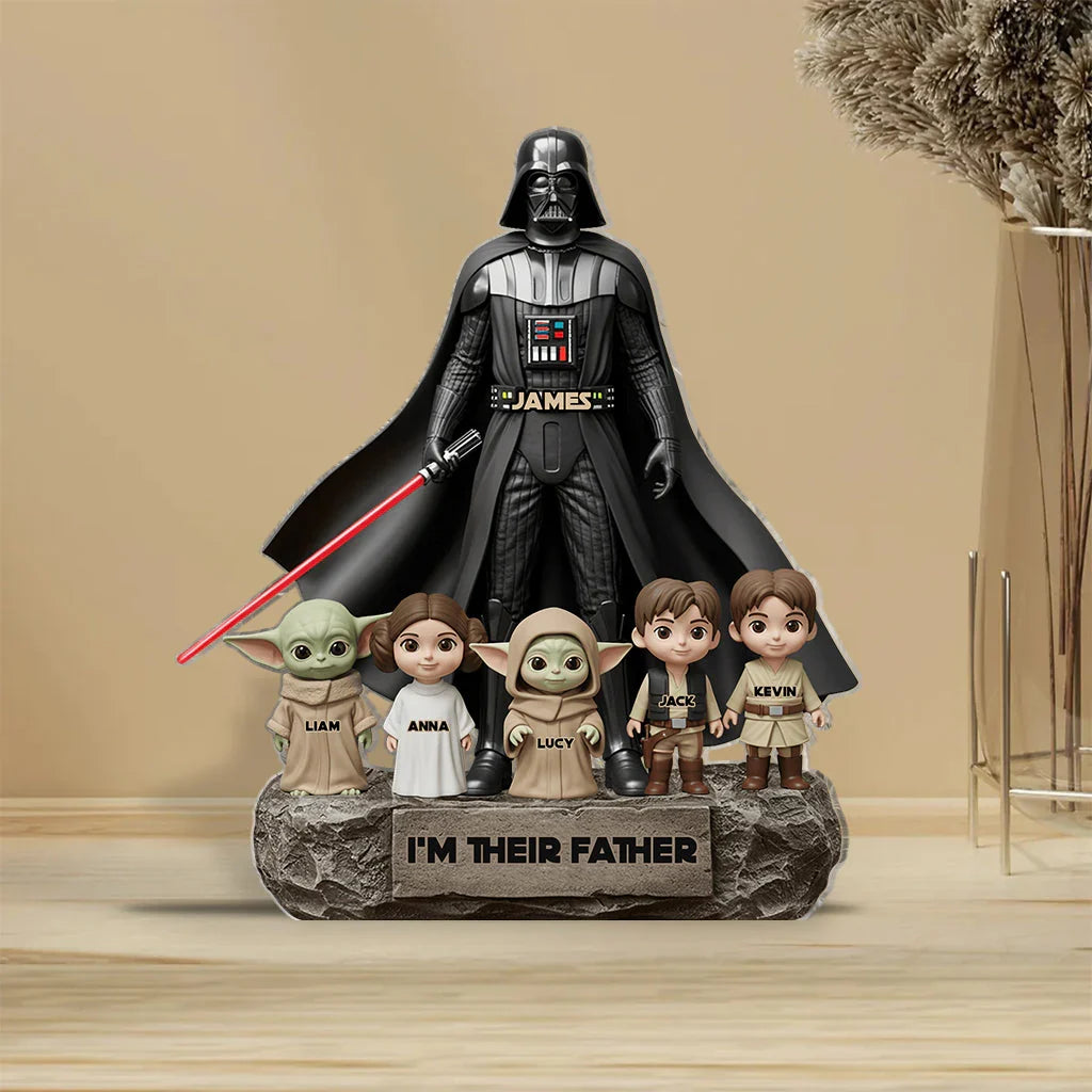 Best Dad In The Galaxy - Personalized The Force Custom Shaped Acrylic Plaque