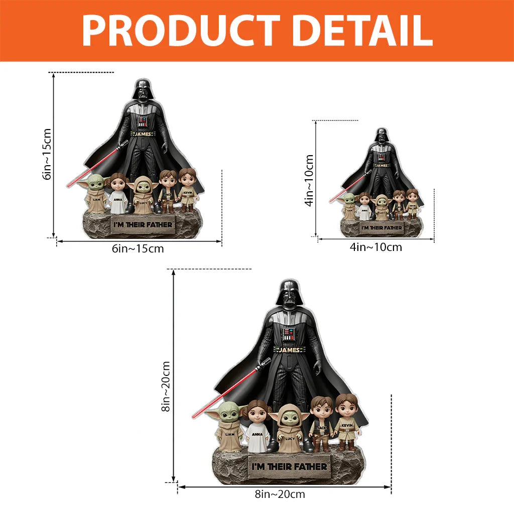 Best Dad In The Galaxy 3 - Personalized The Force Custom Shaped Acrylic Plaque