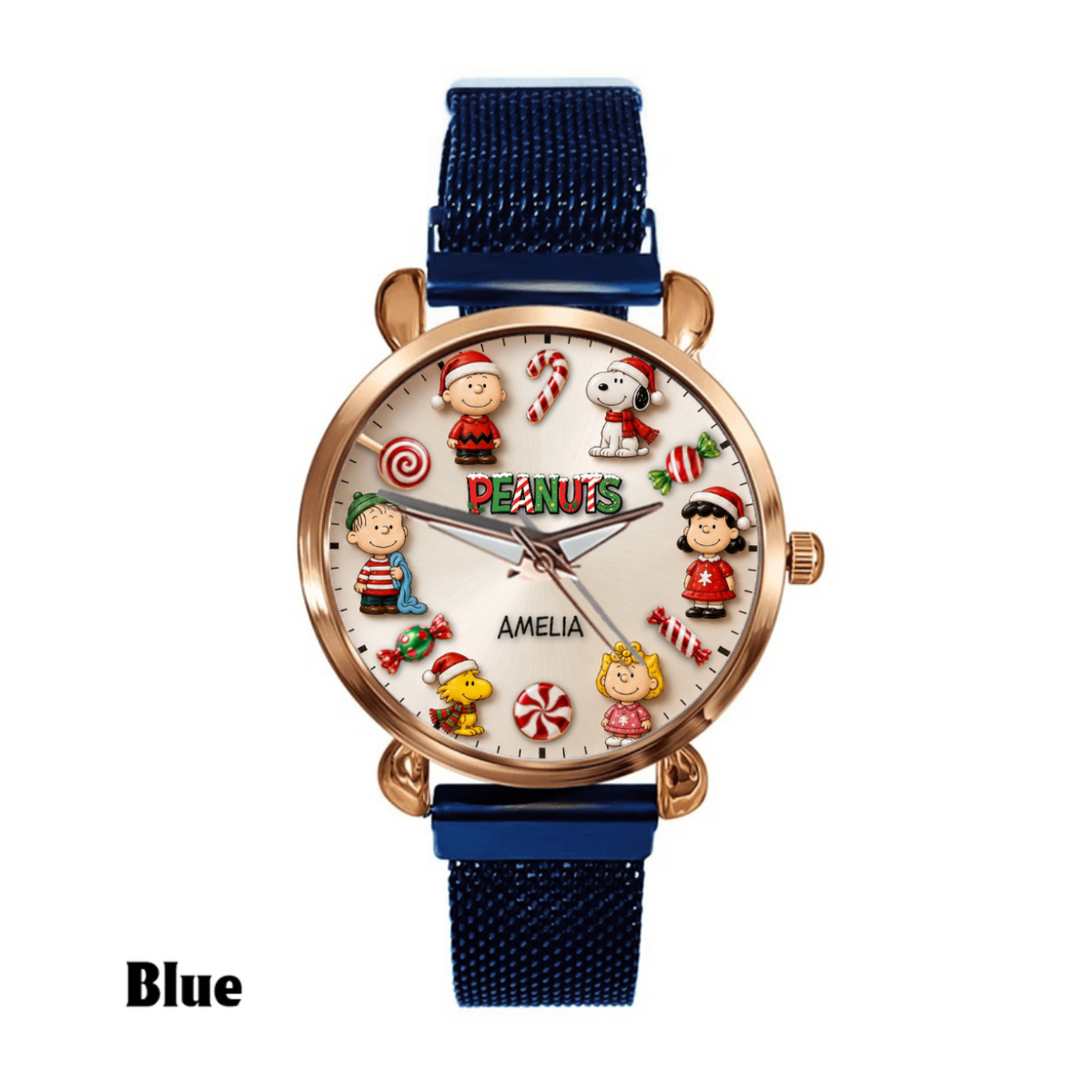Custom Christmas Comic Friends Handwatch - Personalized Cute Puppy Watch