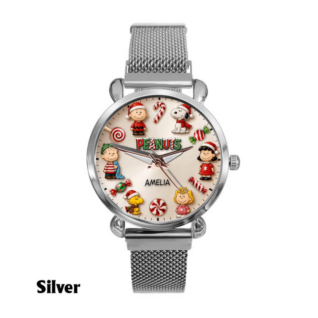Custom Christmas Comic Friends Handwatch - Personalized Cute Puppy Watch