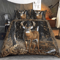 Deer Hunting Forest All Over Printed Bedding Set