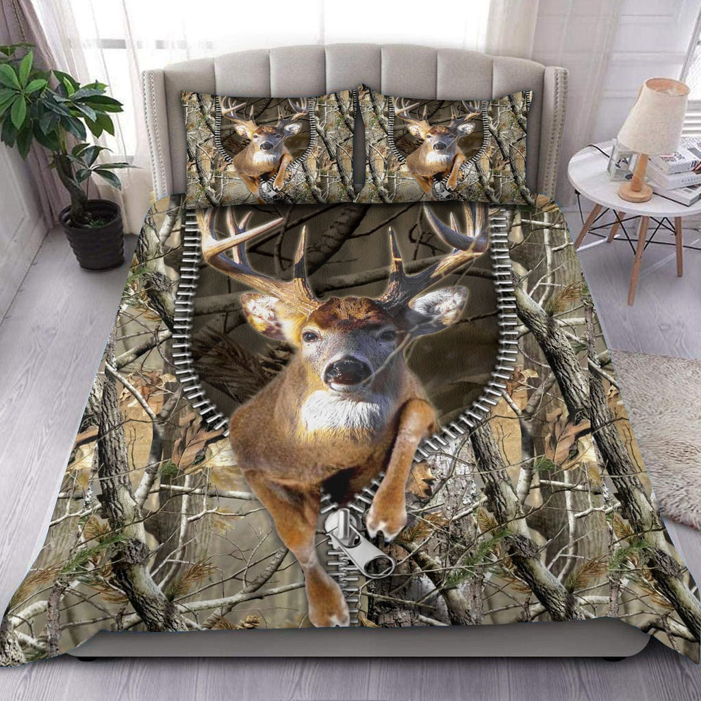 Deer Hunting Camo All Over Printed Bedding Set