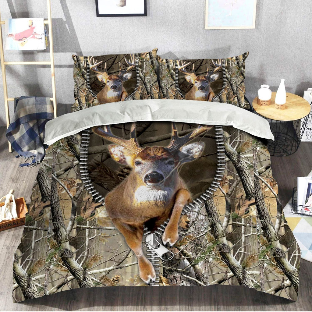 Deer Hunting Camo All Over Printed Bedding Set