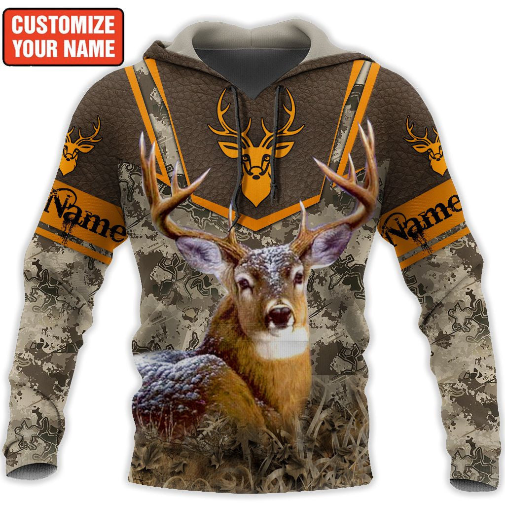 Personalized Name Deer Hunting Pattern V2 All Over Printed Unisex Shirt