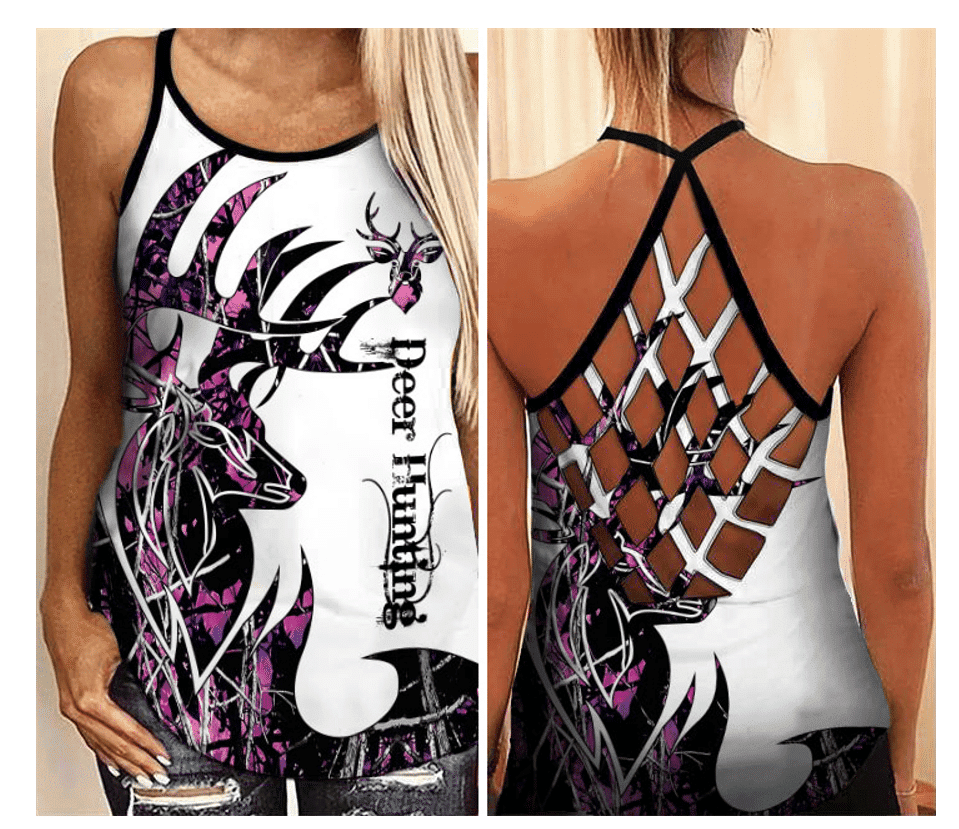 DEER HUNTING CROSS TANKTOP + LEGGING SET
