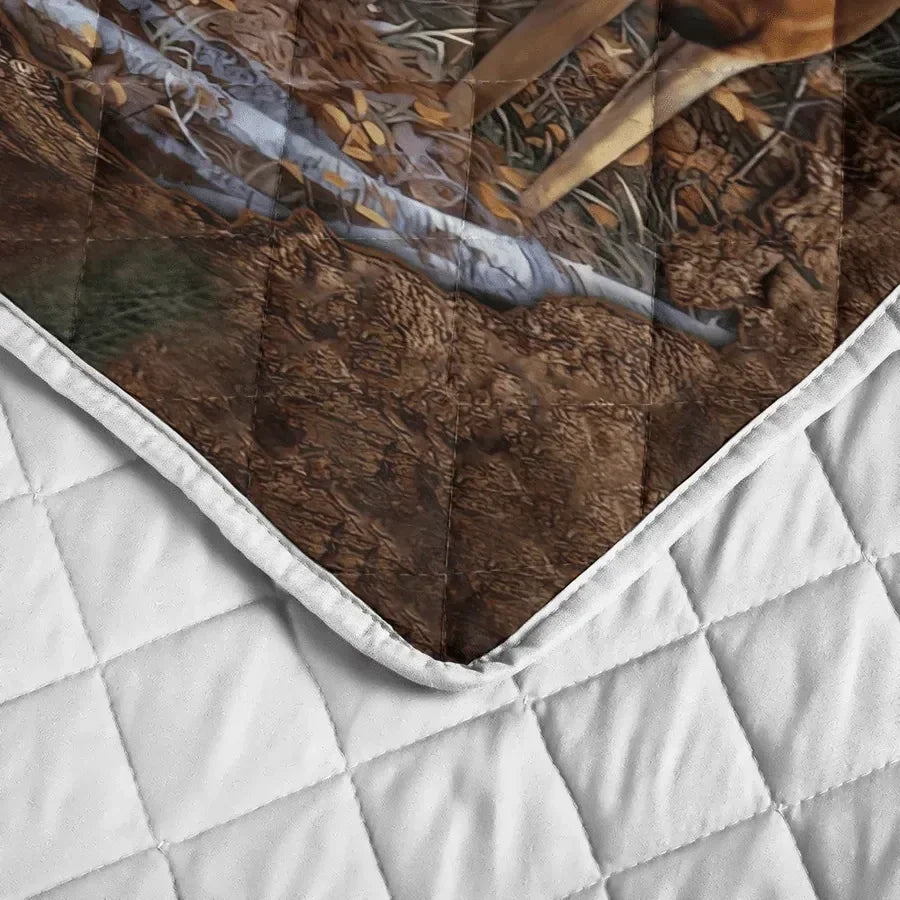 Deer Hungting Q2 Quilt Bedding Set