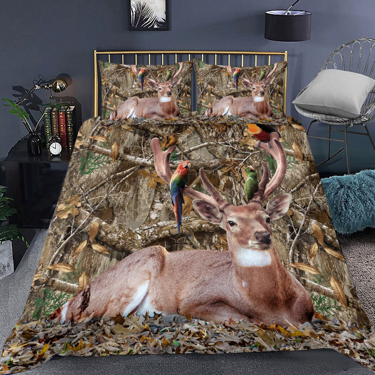 Deer Hunting Pattern 2 All Over Printed Bedding Set