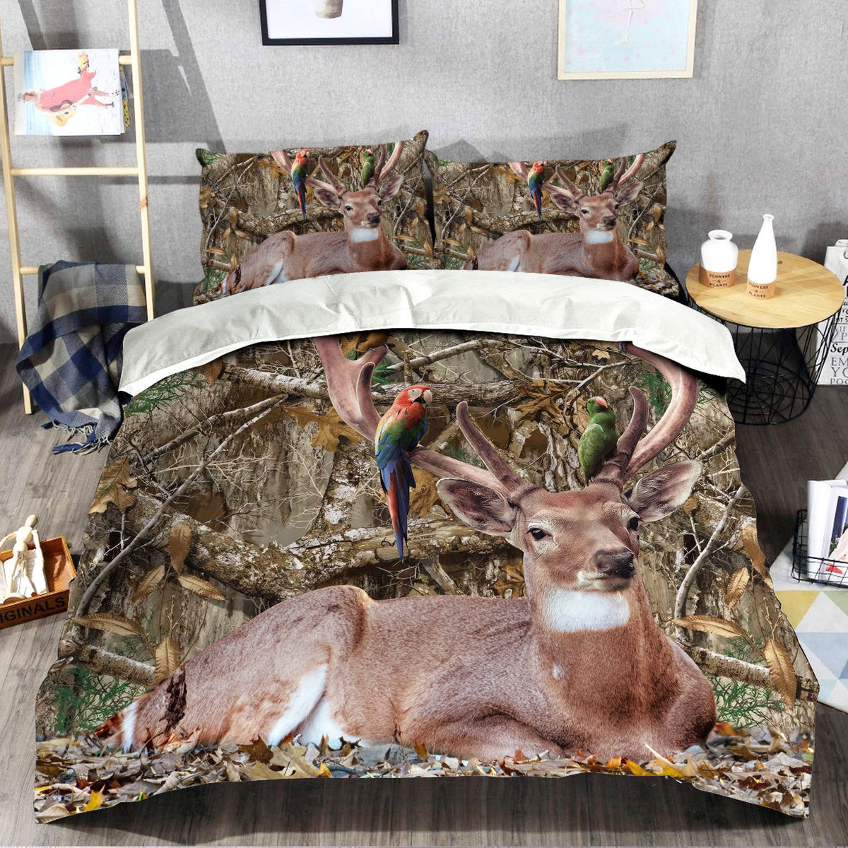 Deer Hunting Pattern 2 All Over Printed Bedding Set