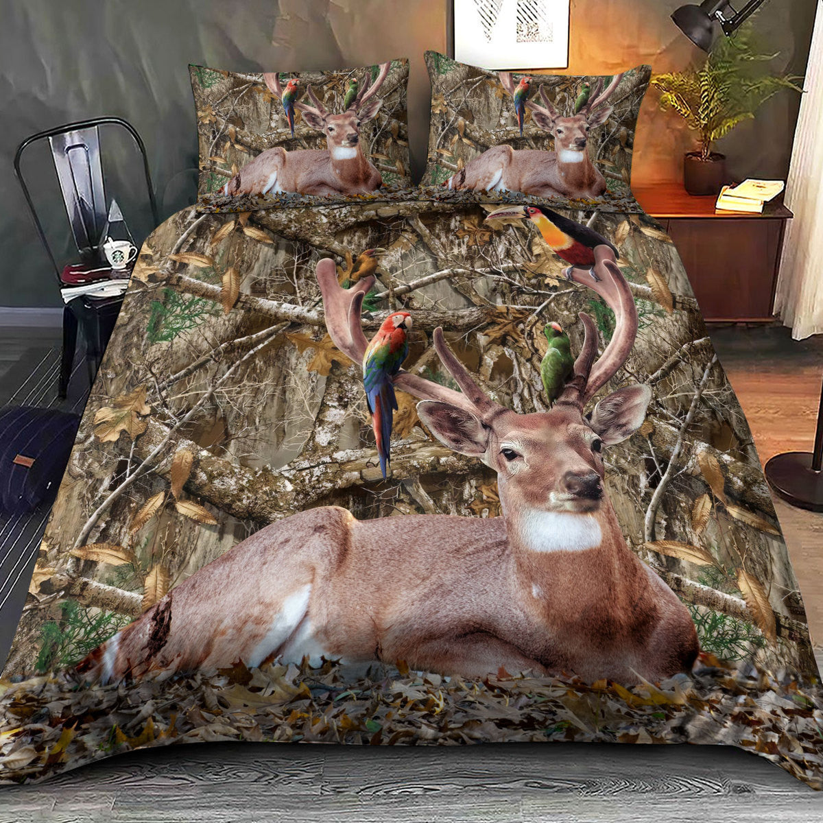 Deer Hunting Pattern 2 All Over Printed Bedding Set
