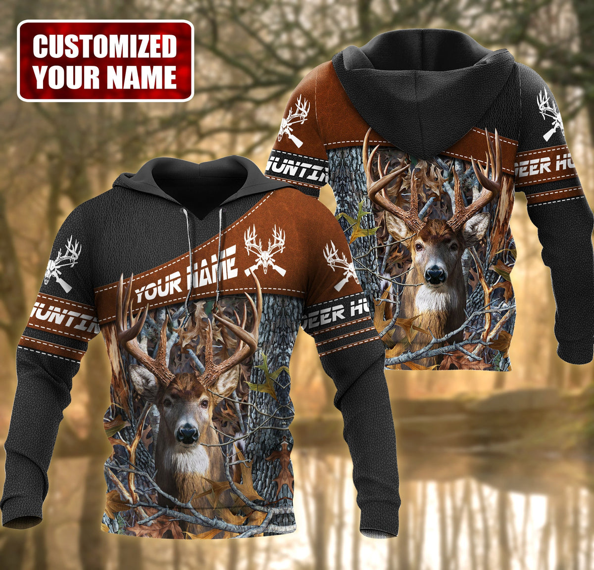Personalized Name Deer Hunting Q3 All Over Printed Unisex Shirt