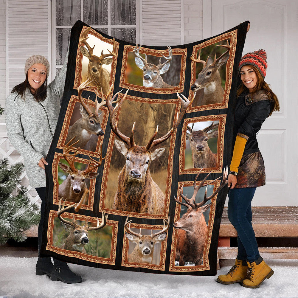 Deer Q2 Fleece Blanket