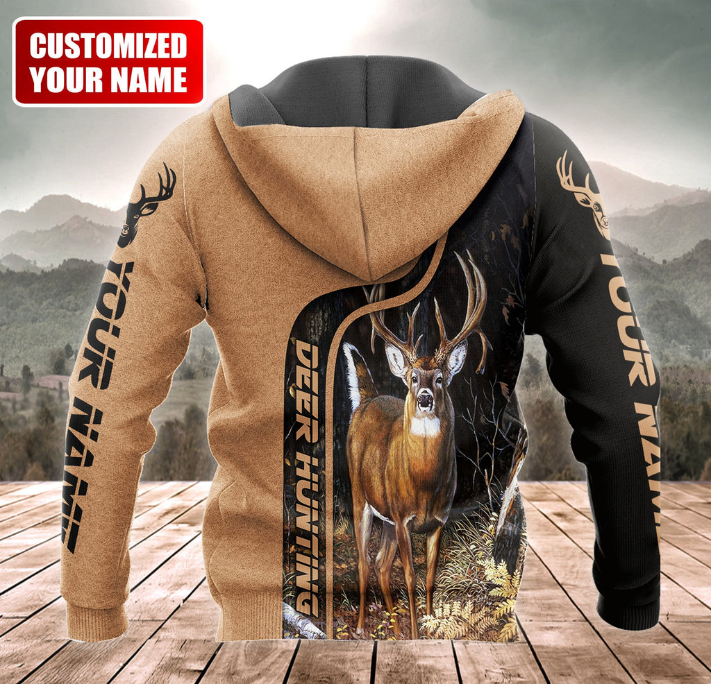 Personalized Name Deer Hunting Wood All Over Printed Unisex Shirt