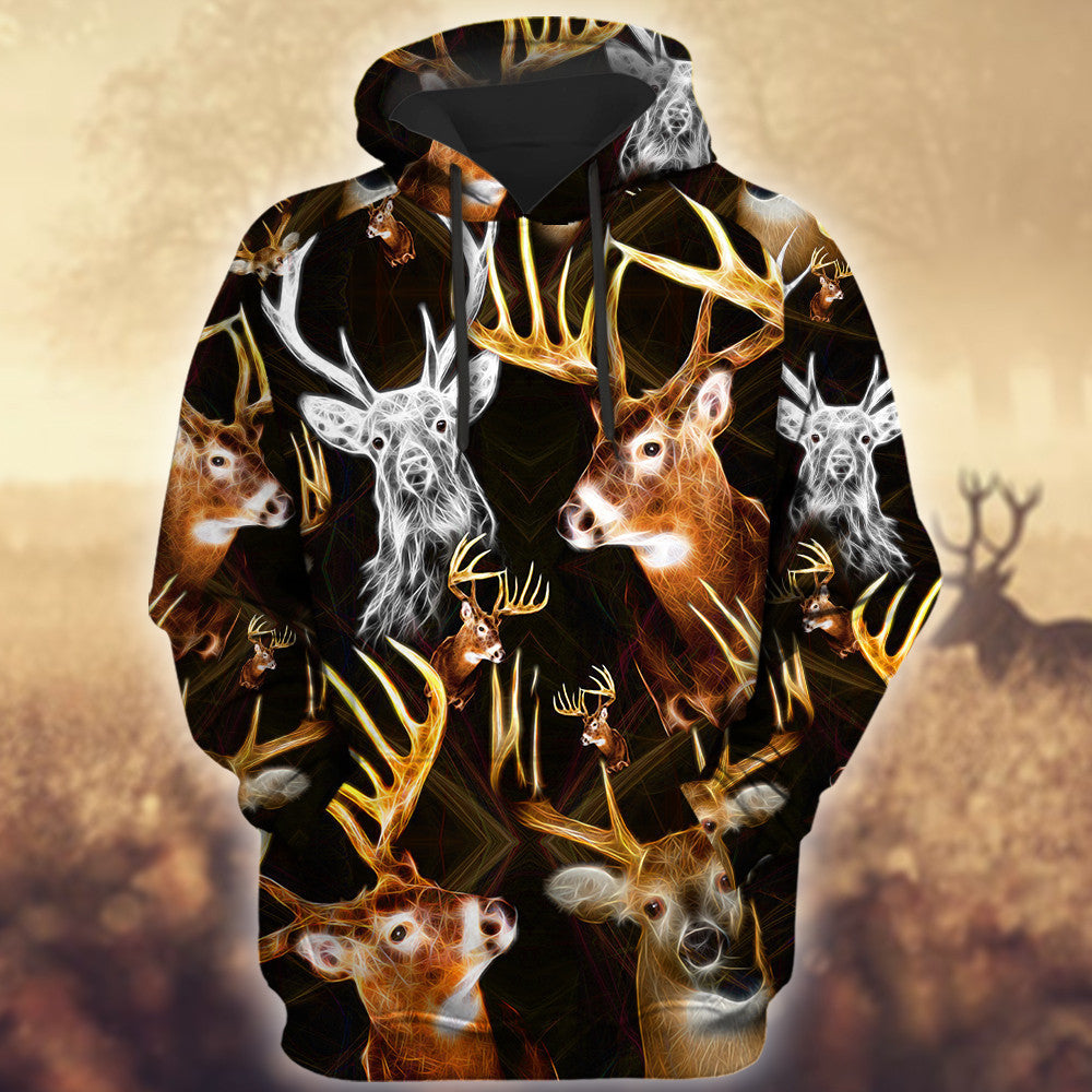 Deer Neon Art All Over Printed Unisex Shirt