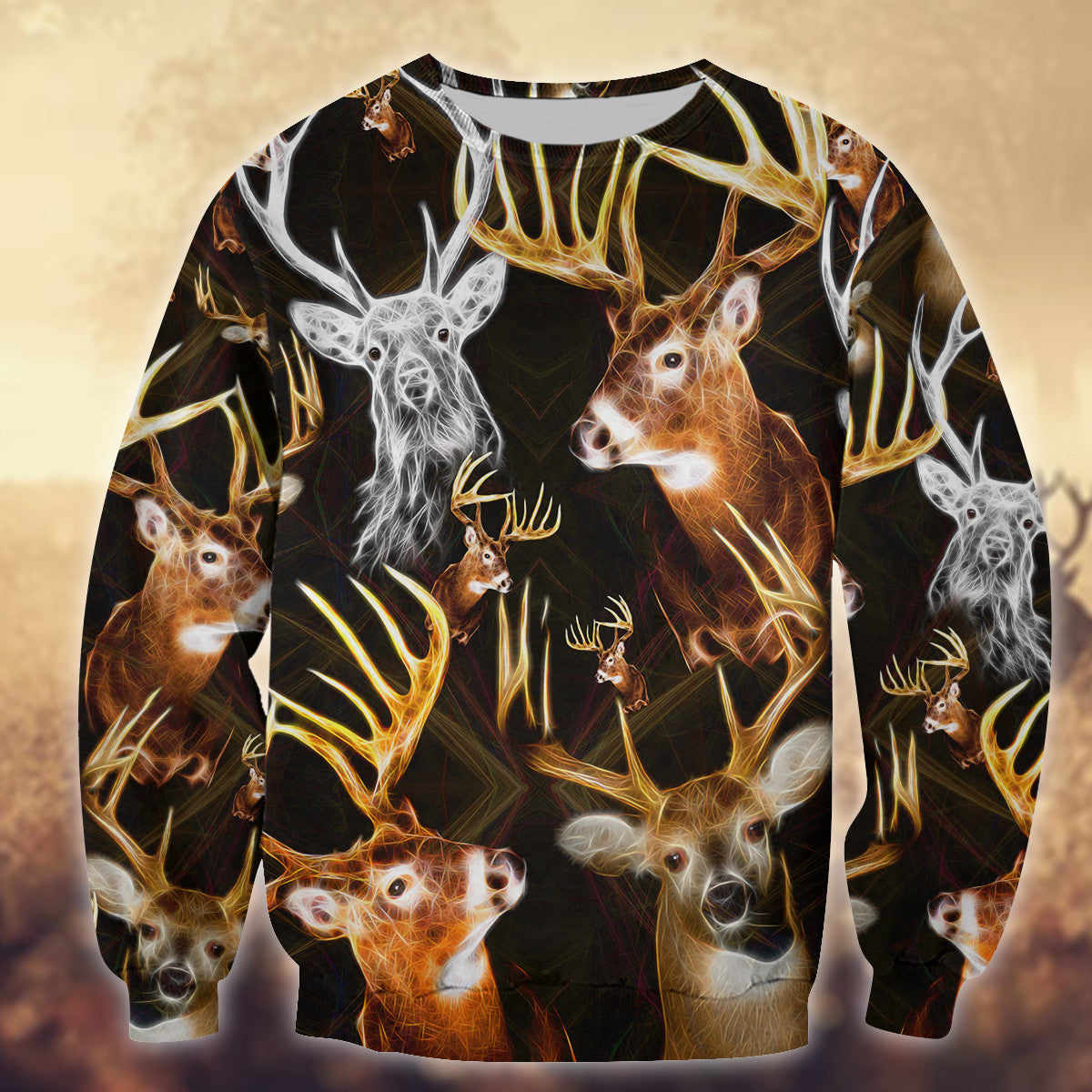 Deer Neon Art All Over Printed Unisex Shirt