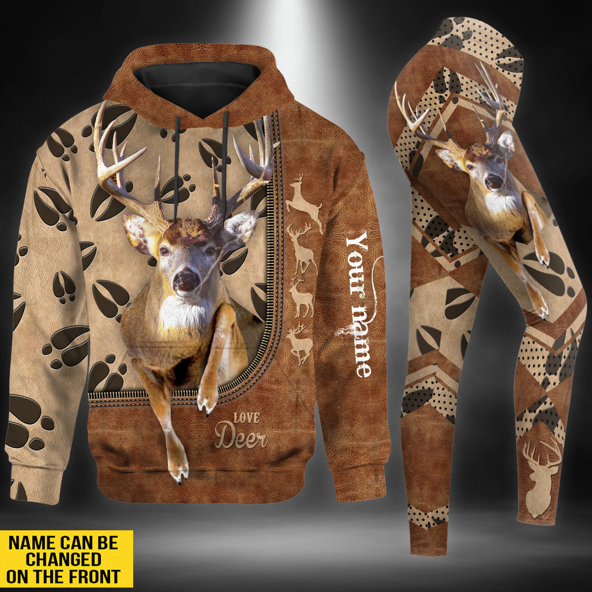 Love Deer - Personalized Hoodie and Leggings