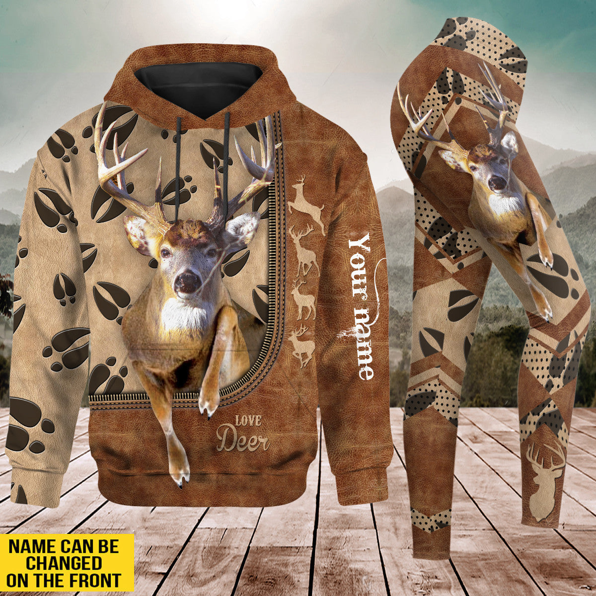 Love Deer - Personalized Hoodie and Leggings