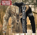 Personalized Name Deer Hunting Brown Camo All Over Printed Unisex Shirt