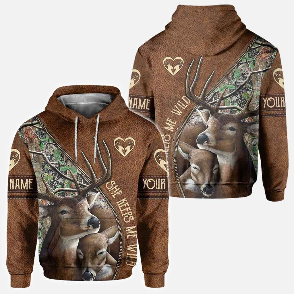 Deer Couple-Combo Hoodie Couple 3D All over Printed Shirt