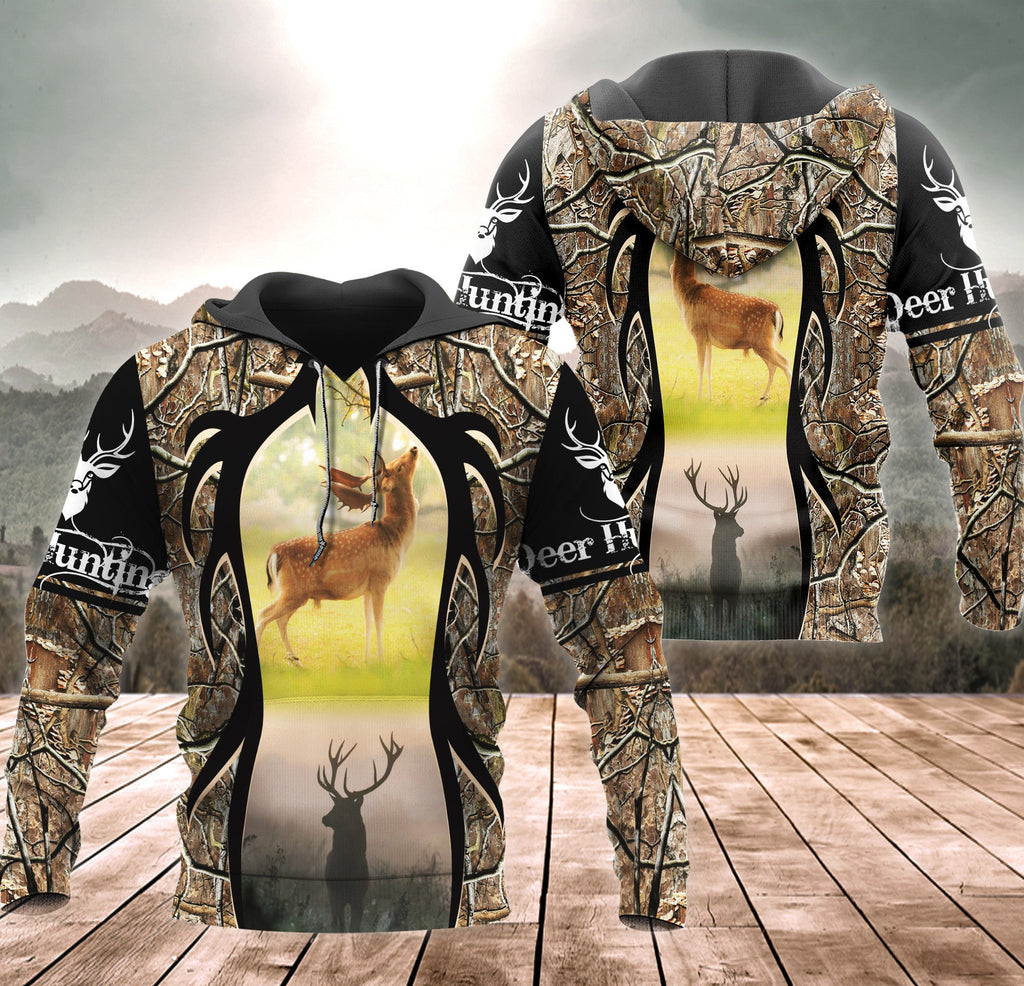 Deer Hunting Camo Q3 All Over Printed Unisex Shirt