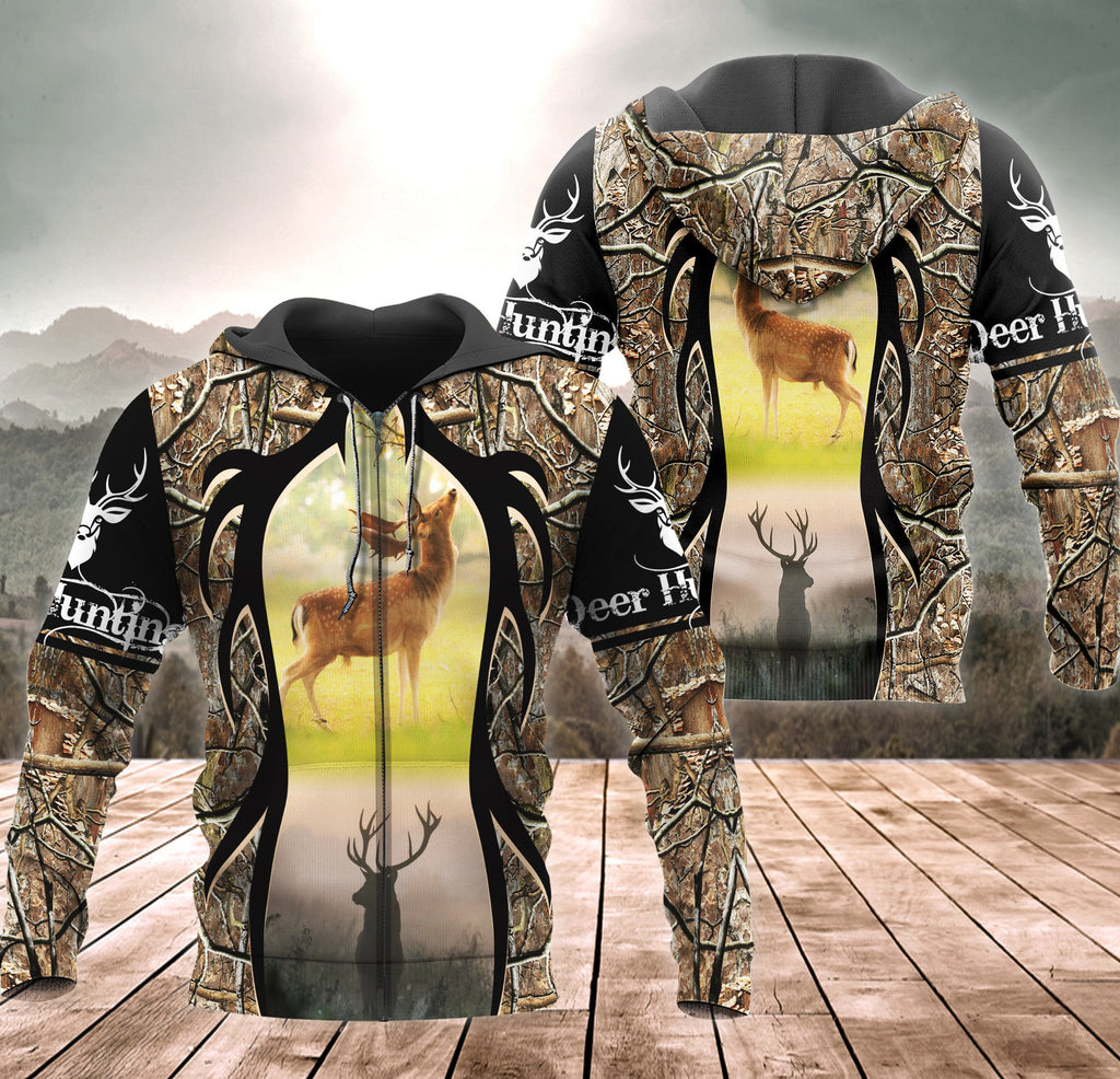 Deer Hunting Camo Q3 All Over Printed Unisex Shirt
