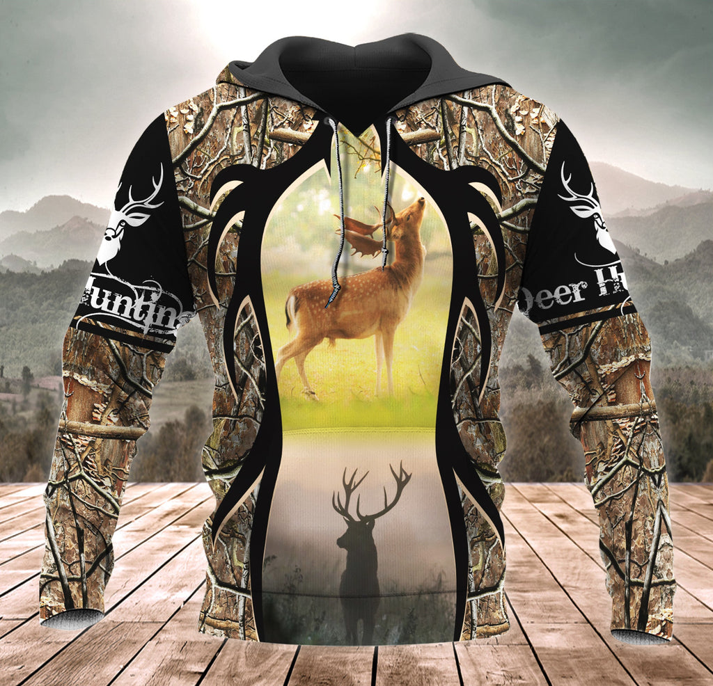 Deer Hunting Camo Q3 All Over Printed Unisex Shirt