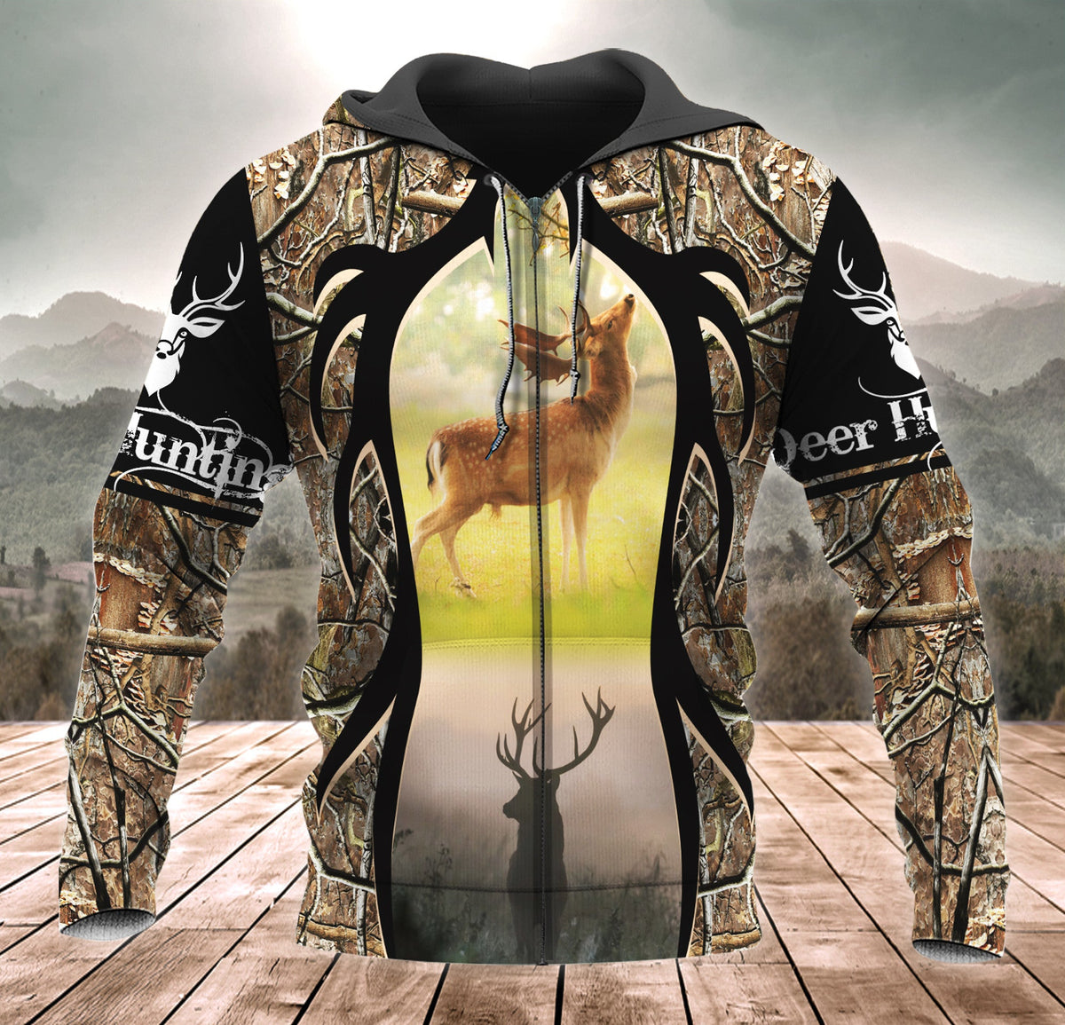 Deer Hunting Camo Q3 All Over Printed Unisex Shirt