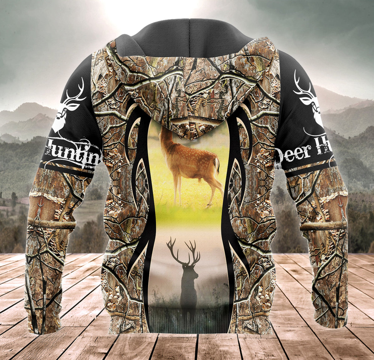 Deer Hunting Camo Q3 All Over Printed Unisex Shirt