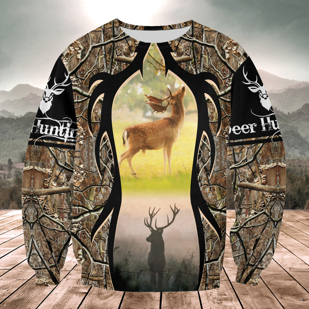 Deer Hunting Camo Q3 All Over Printed Unisex Shirt