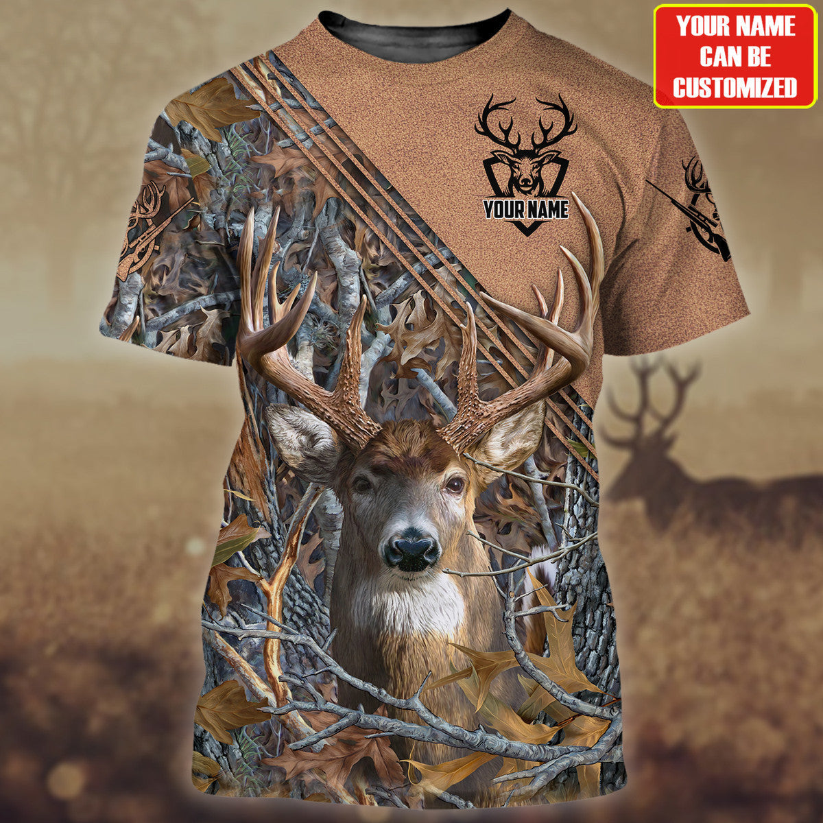 Personalized Name Deer Hunting Q6 All Over Printed Unisex Shirt