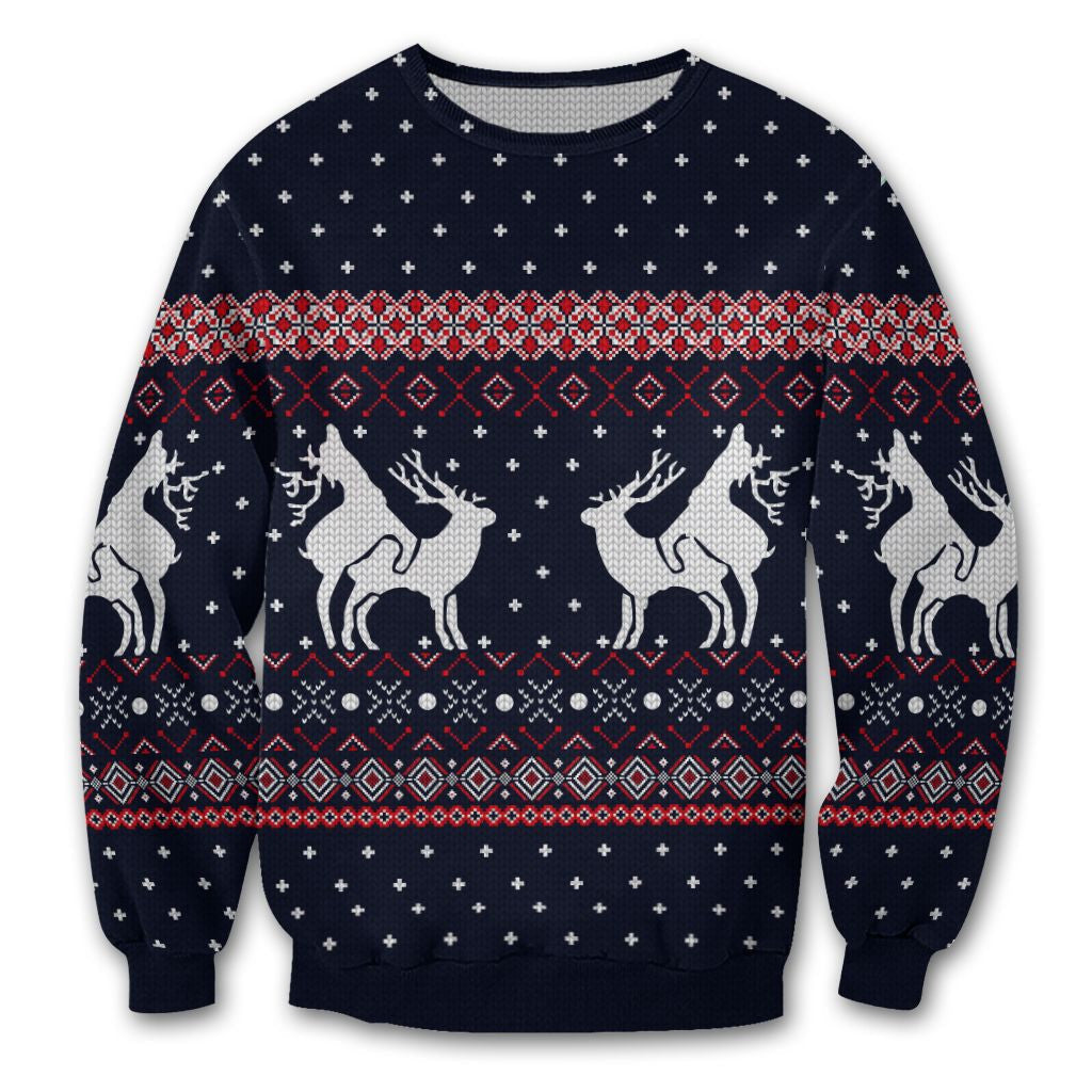 Funny Deer Christmas Ugly Sweatshirt