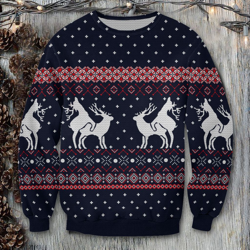 Funny Deer Christmas Ugly Sweatshirt