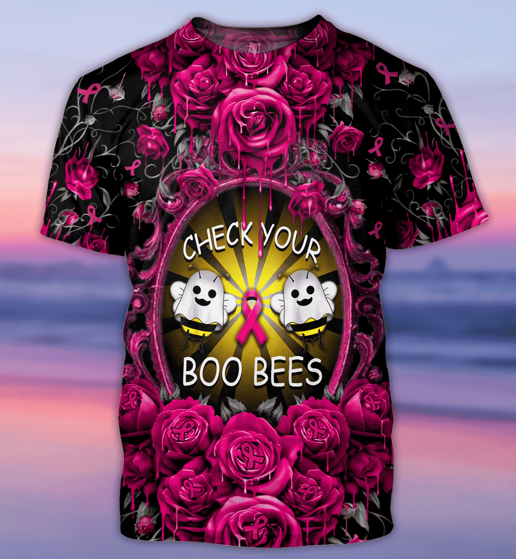 Check Your Boo Bees Breast Cancer Tshirt