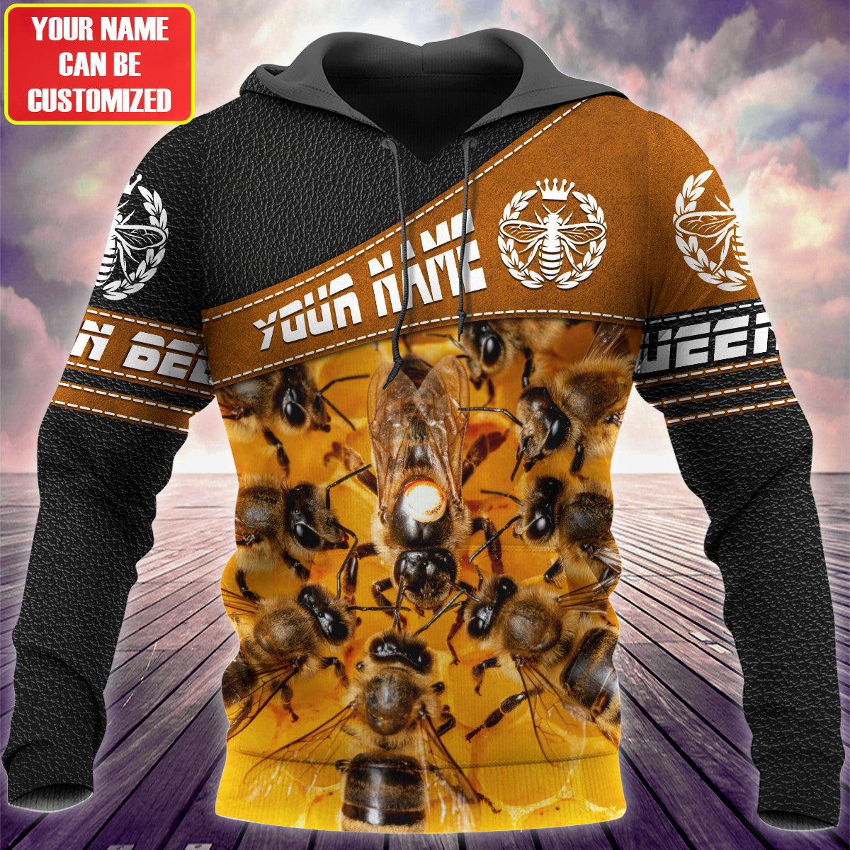 Personalized Name Queen Bee All Over Printed Unisex Shirt