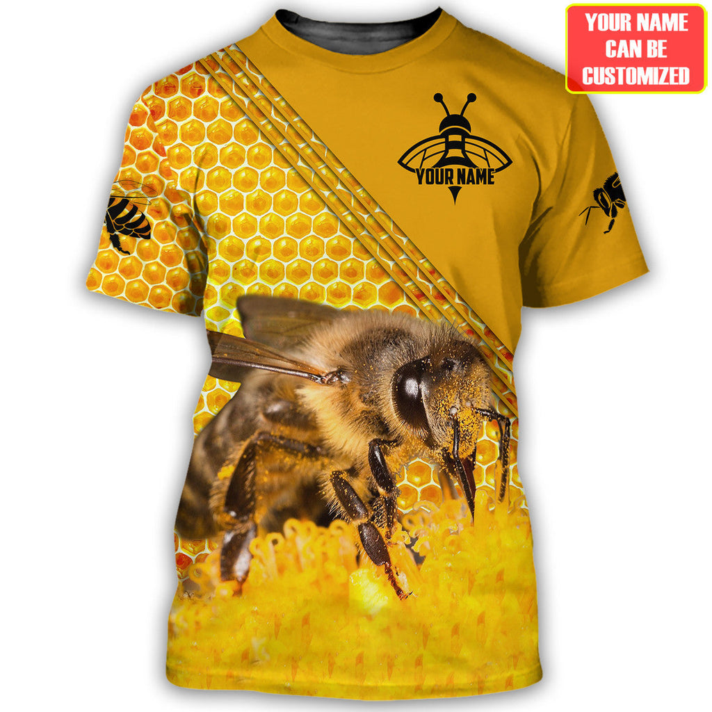 Personalized Name Honey Bee Q4 All Over Printed Unisex Shirt Q040408