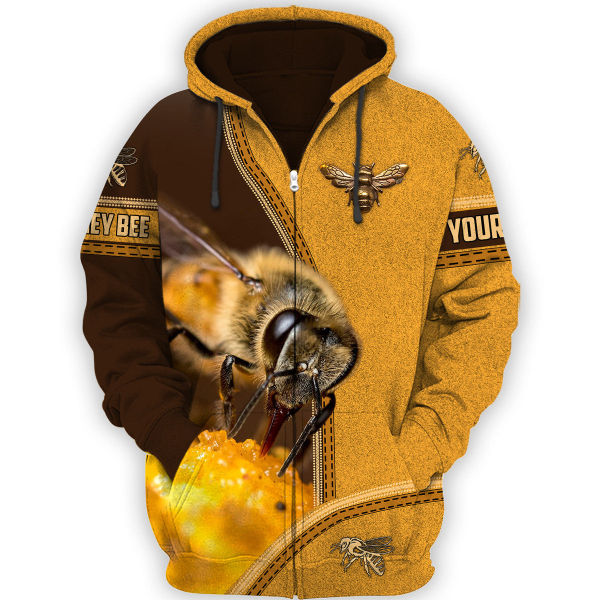 Personalized Name Honey Bee Q7 All Over Printed Unisex Shirt