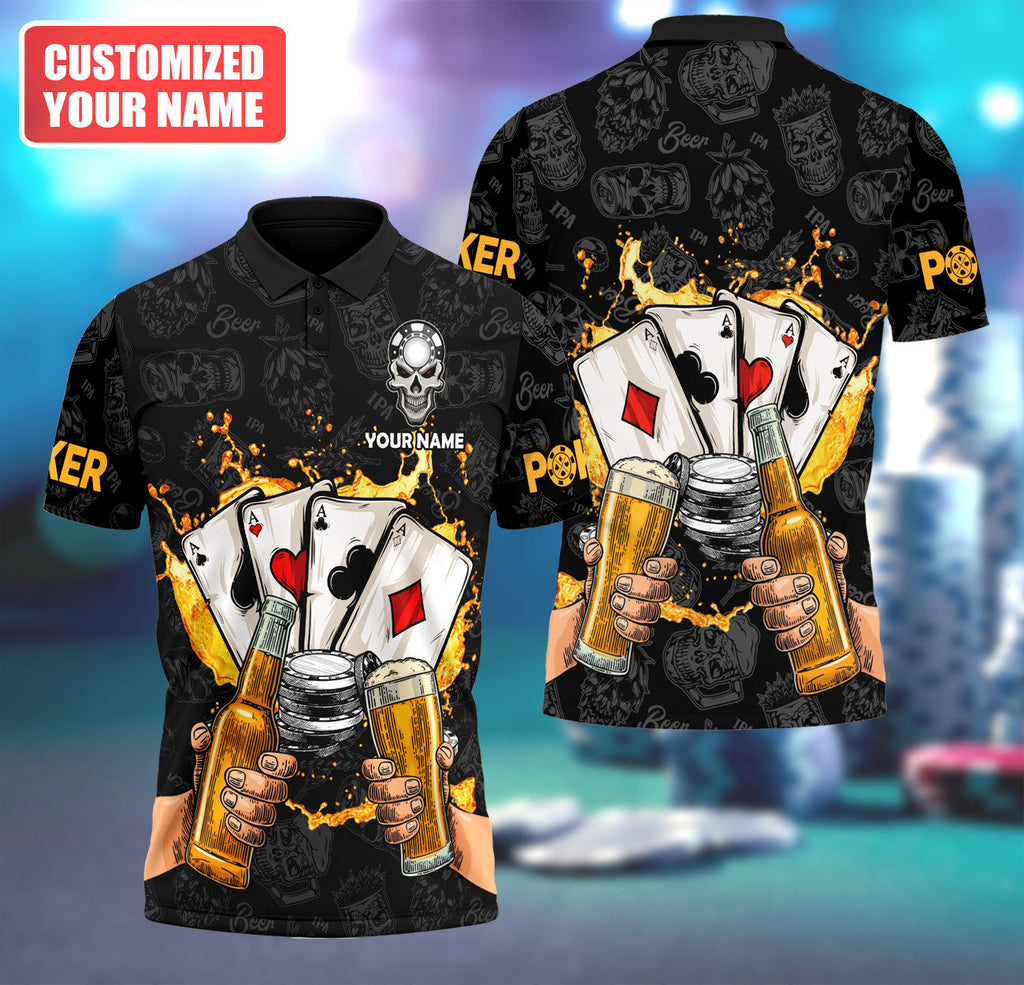 Personalized Name Poker Beer All Over Printed Unisex Shirt Q170501