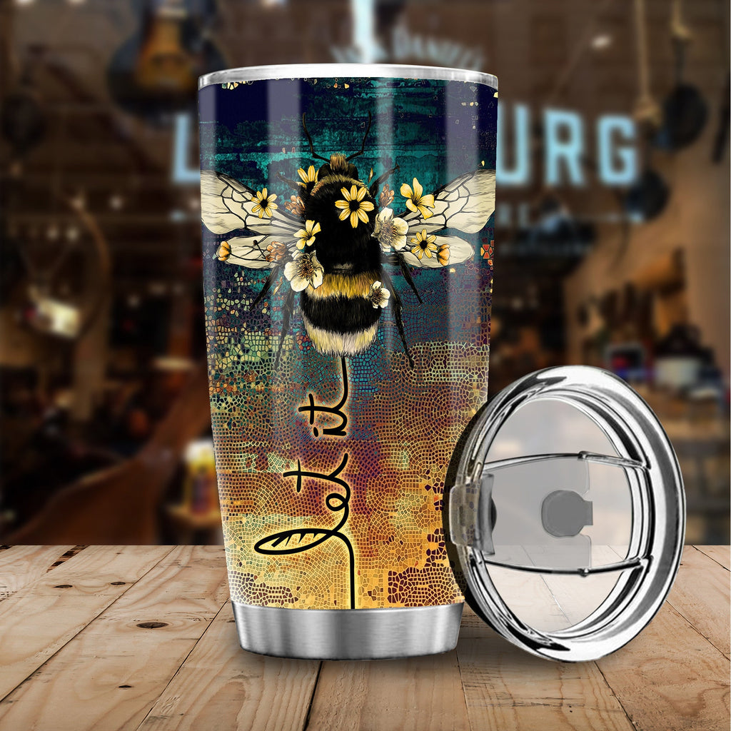 Personalized Name Let It Bee Tumbler 20oz 30oz Cup Q230606